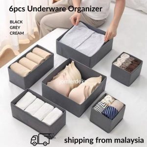 6-piece set of multifunctional underware storage box