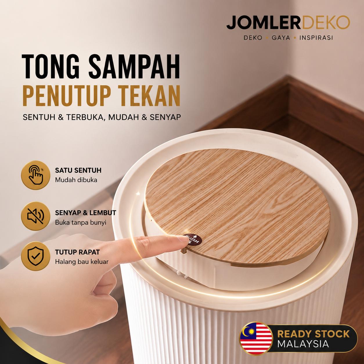 Tong sampah 7L penutup tekan